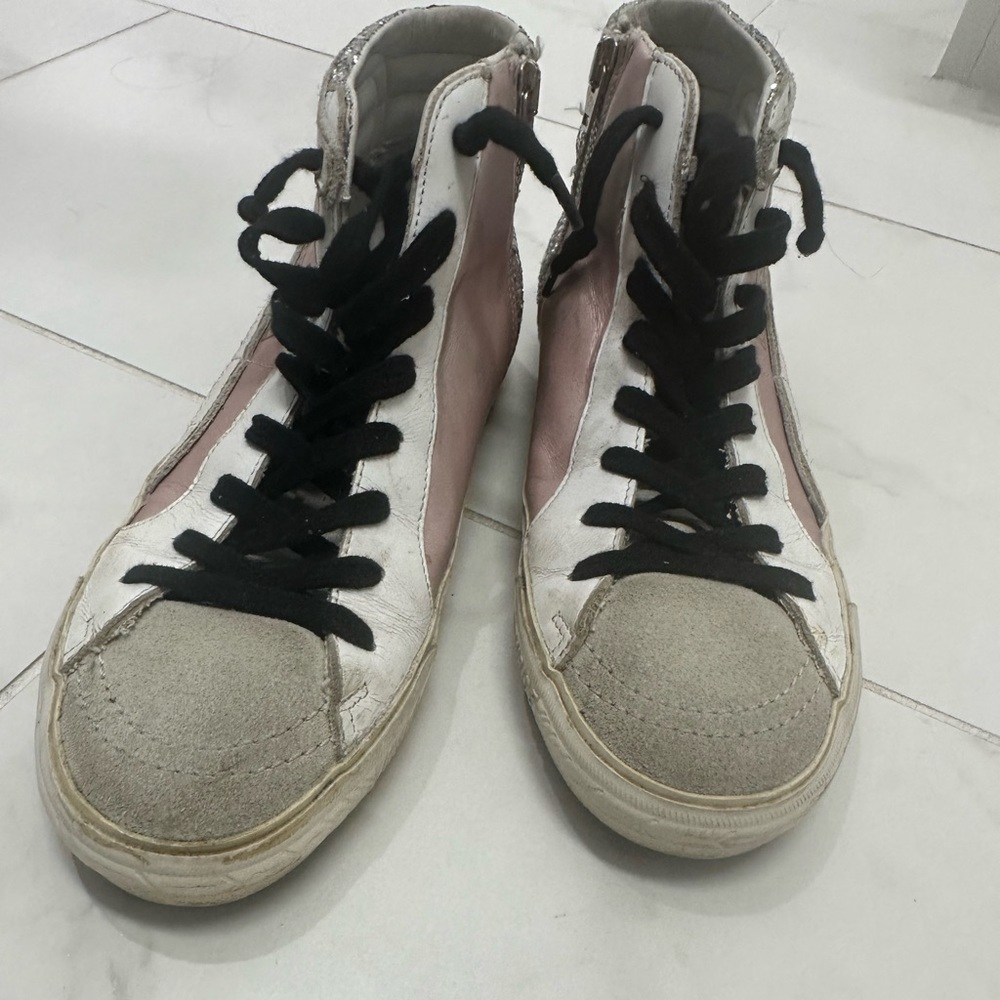 Golden Goose Glitter and Pink High-Top Sneakers - Picture 3 of 3